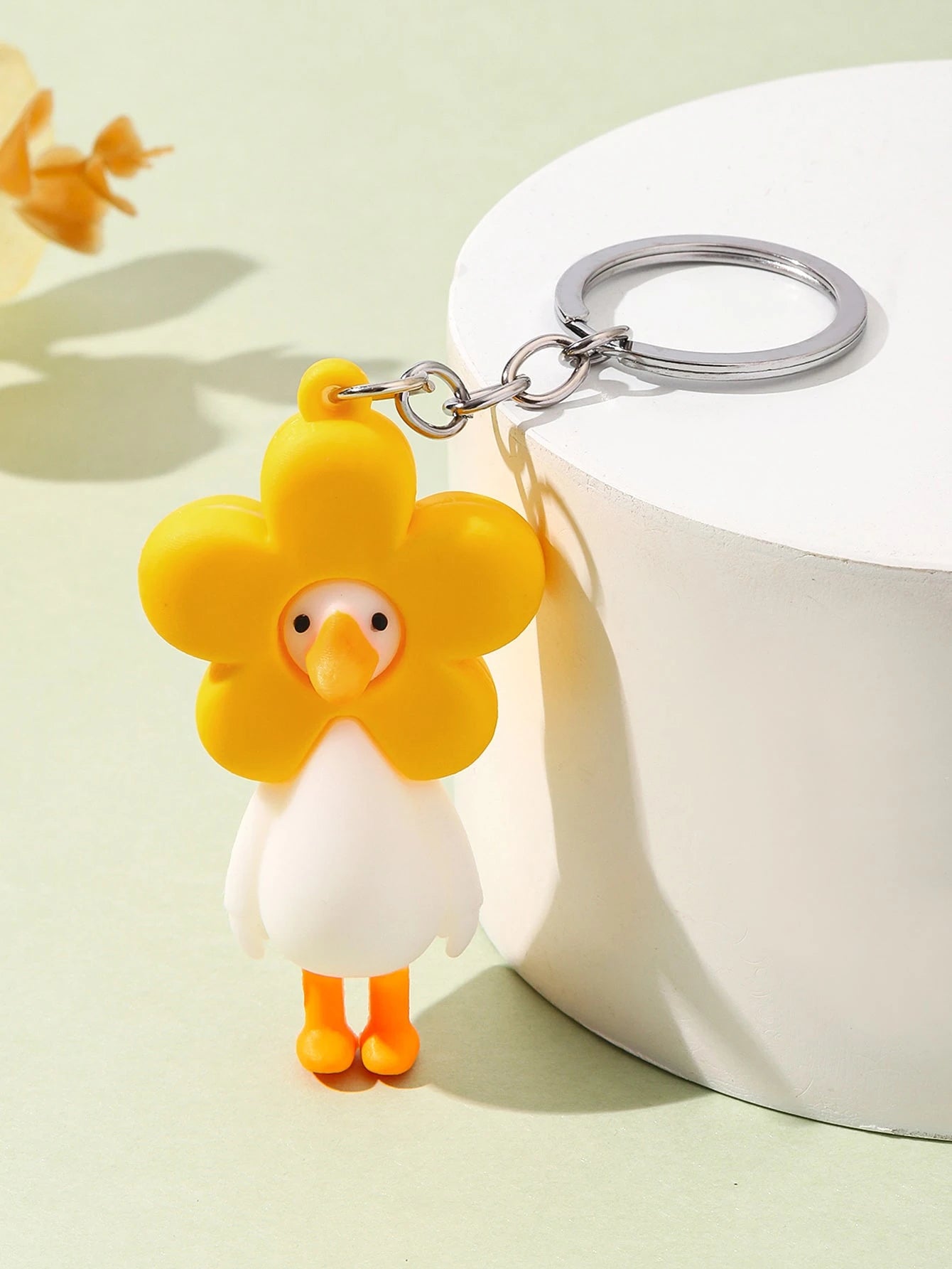 Duck  with sun hat keychain