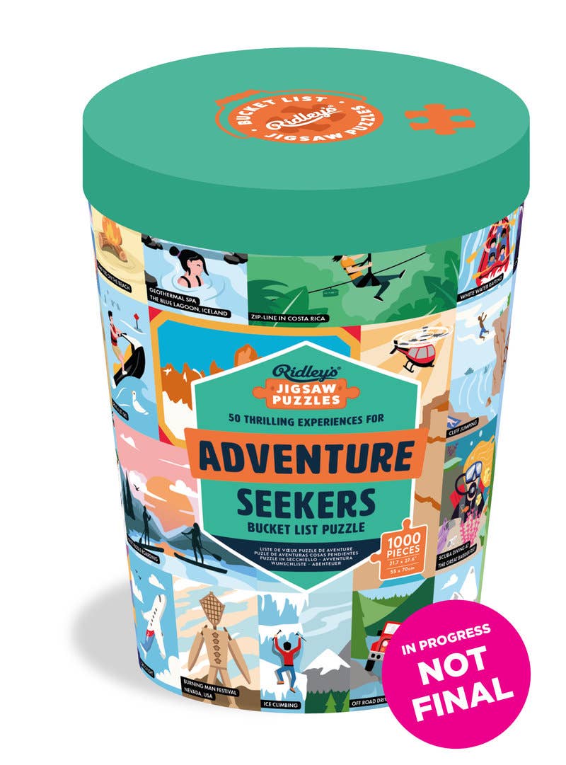 50 Thrilling Experiences for Adventure Seekers 1000-piece Bucket List Jigsa
