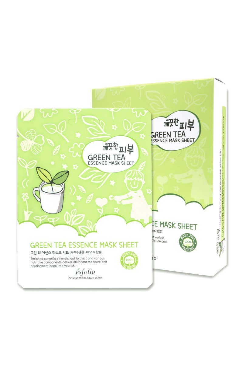 Esfolio ESMPPUGR Essence Mask Sheet Green Tea