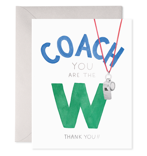 Coach W | Thank You Coach Greeting Card - Front & Company: Gift Store