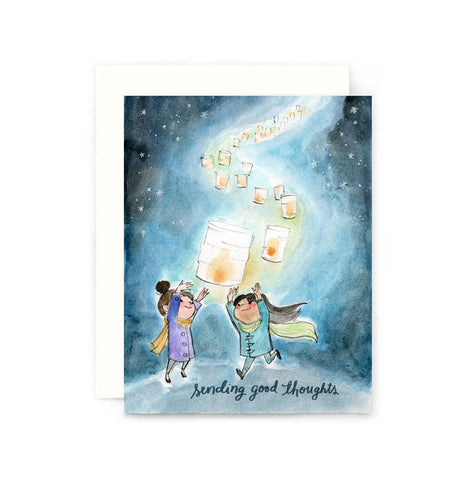 Sending Good Thoughts Greeting Card - Front & Company: Gift Store