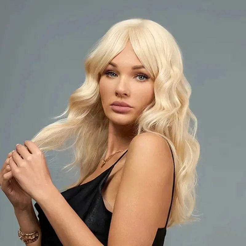 Elegant Curly Wave Blonde Synthetic Wig