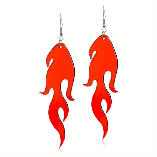 Acrylic Flame Earrings