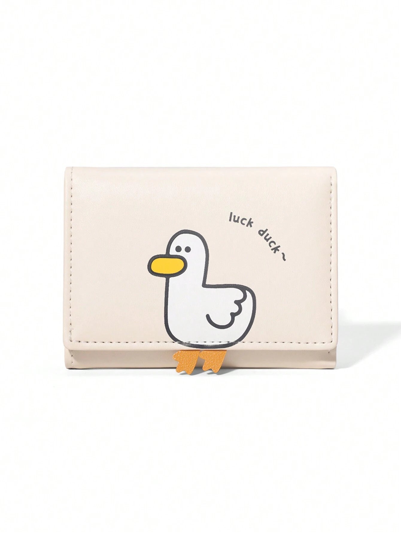 Duck Cartoon Baby Blue or White Vinyl 3 fold Wallet