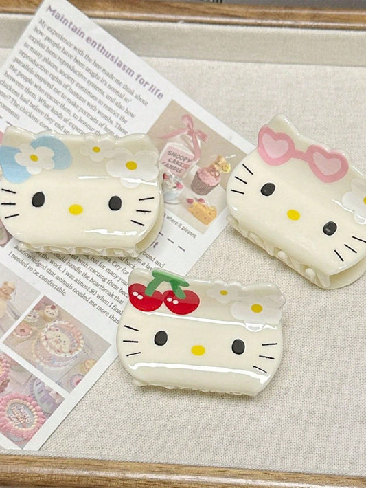 Hair Claw Hello Kitty White