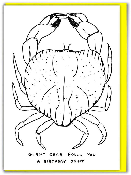 Funny Birthday Card - Giant Crab Greetings Card