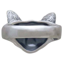 Load image into Gallery viewer, Sterling Silver Detailed Cat Face Ring
