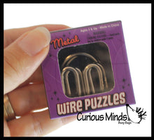 Load image into Gallery viewer, Mini Metal Wire Brain Teaser Puzzles
