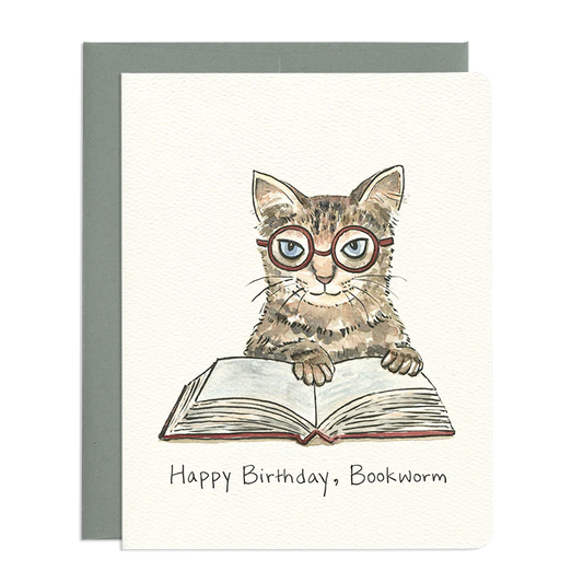 Bookworm Birthday Card