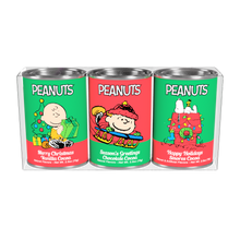 Load image into Gallery viewer, Peanuts Christmas Cocoa Gift 2.5oz Oval Tin Assorted
