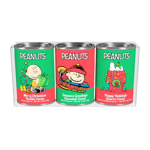 Peanuts Christmas Cocoa Gift 2.5oz Oval Tin Assorted - Front & Company: Gift Store