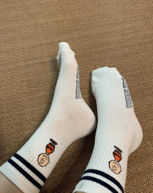 Peanuts Snoopy & Charlie Brown daily Crew Ankle Sock