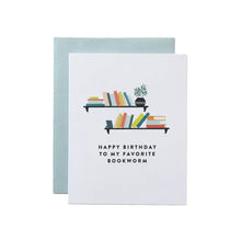 Load image into Gallery viewer, Bookworm Birthday Card
