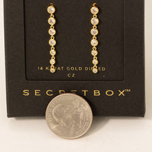 Load image into Gallery viewer, Gold Dipped Stud Chain Dangle Earrings
