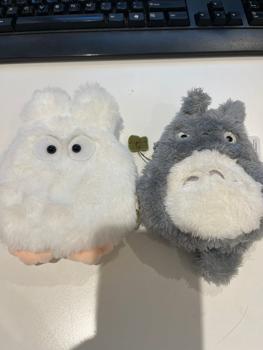 Totoro or White Spirit Furry Plush Coin Pouch