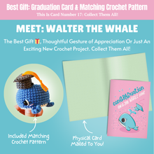 Load image into Gallery viewer, Graduation Card &amp; Whale Crochet Pattern
