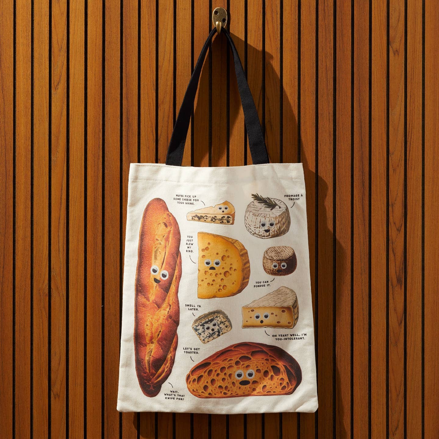 Googly Food Canvas Tote