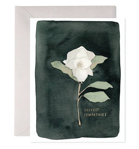 White Flower | Sympathy & Condolence Greeting Card - Front & Company: Gift Store