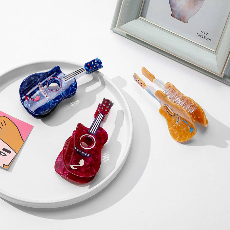 Guitar Hair Claw Clip