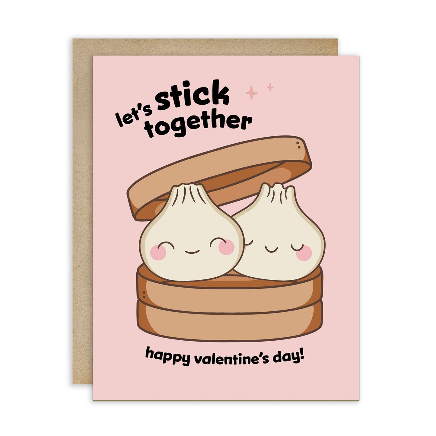 Let's Stick Together Valentine's Day Card | Soup Dumplings