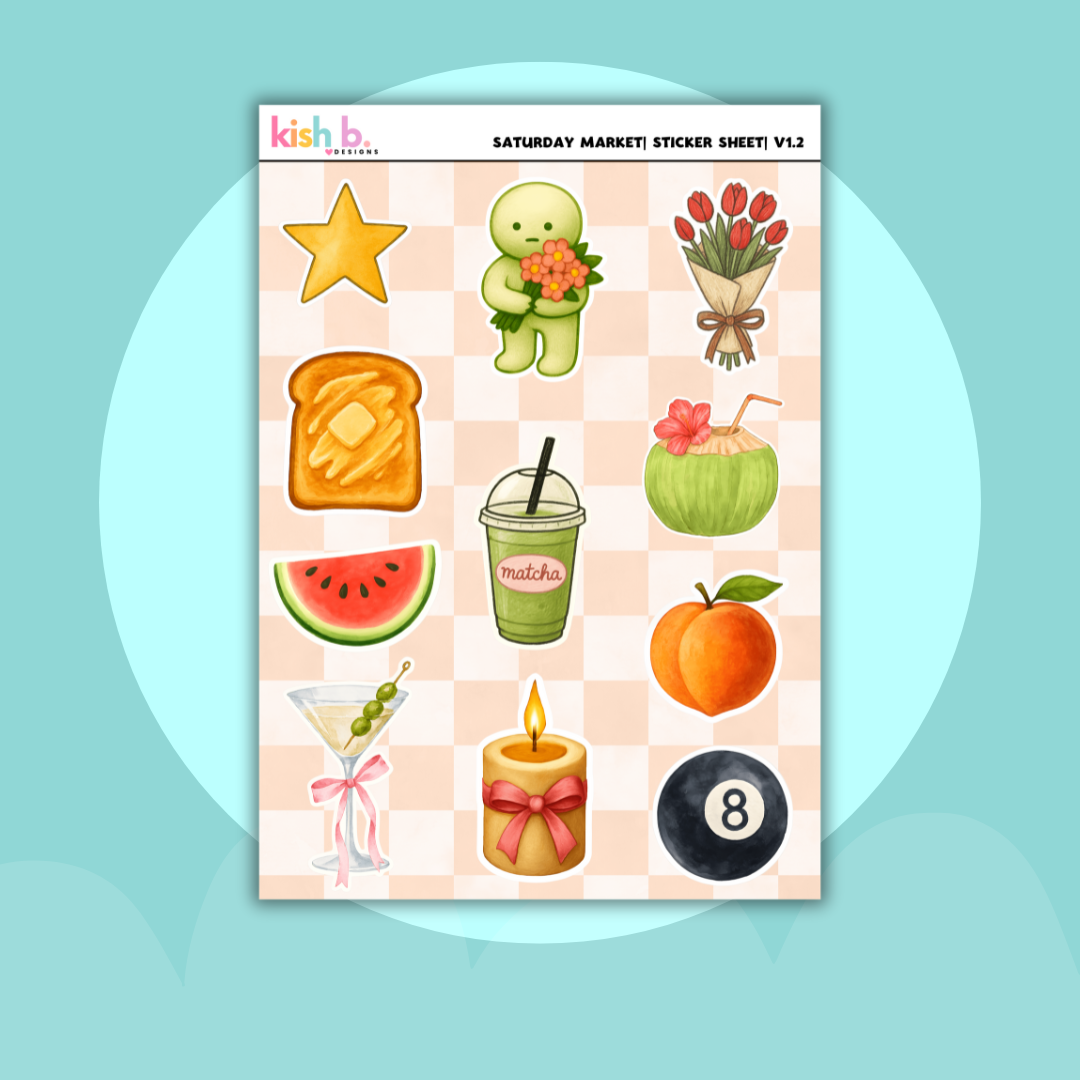 Saturday Market | Journal| Sticker Sheet