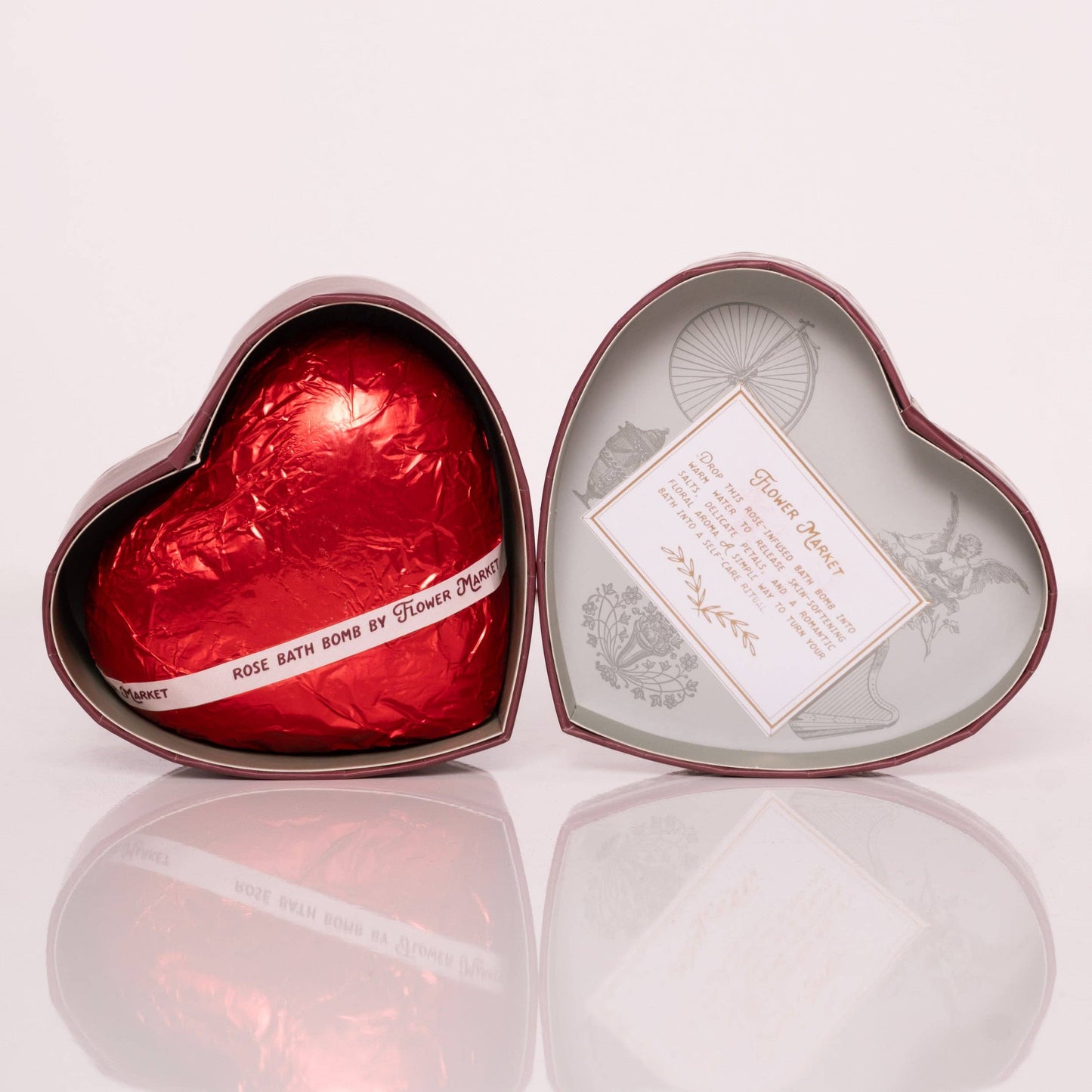 Flower Market Heart-shaped Rose Bath Bomb