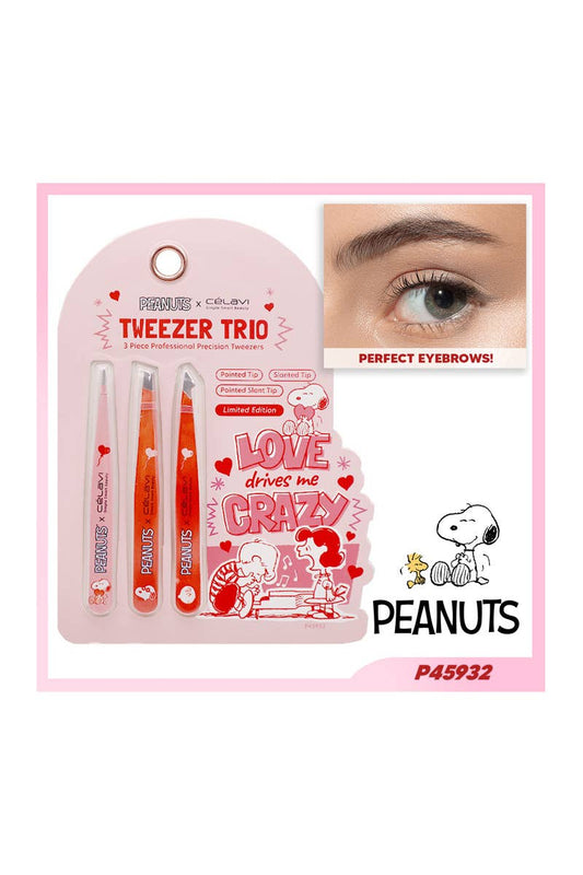 Celavi P45932 Peanuts 3pc  Precision Tweezers