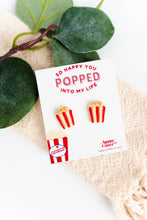 Load image into Gallery viewer, Popcorn Clay Stud Earrings | Foodie Lover Gift
