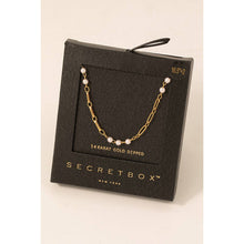 Load image into Gallery viewer, Secret Box Gold Dipped Pearl Beads Chain Necklace
