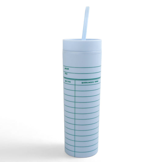 Periwinkle Library Card 16oz Tumbler