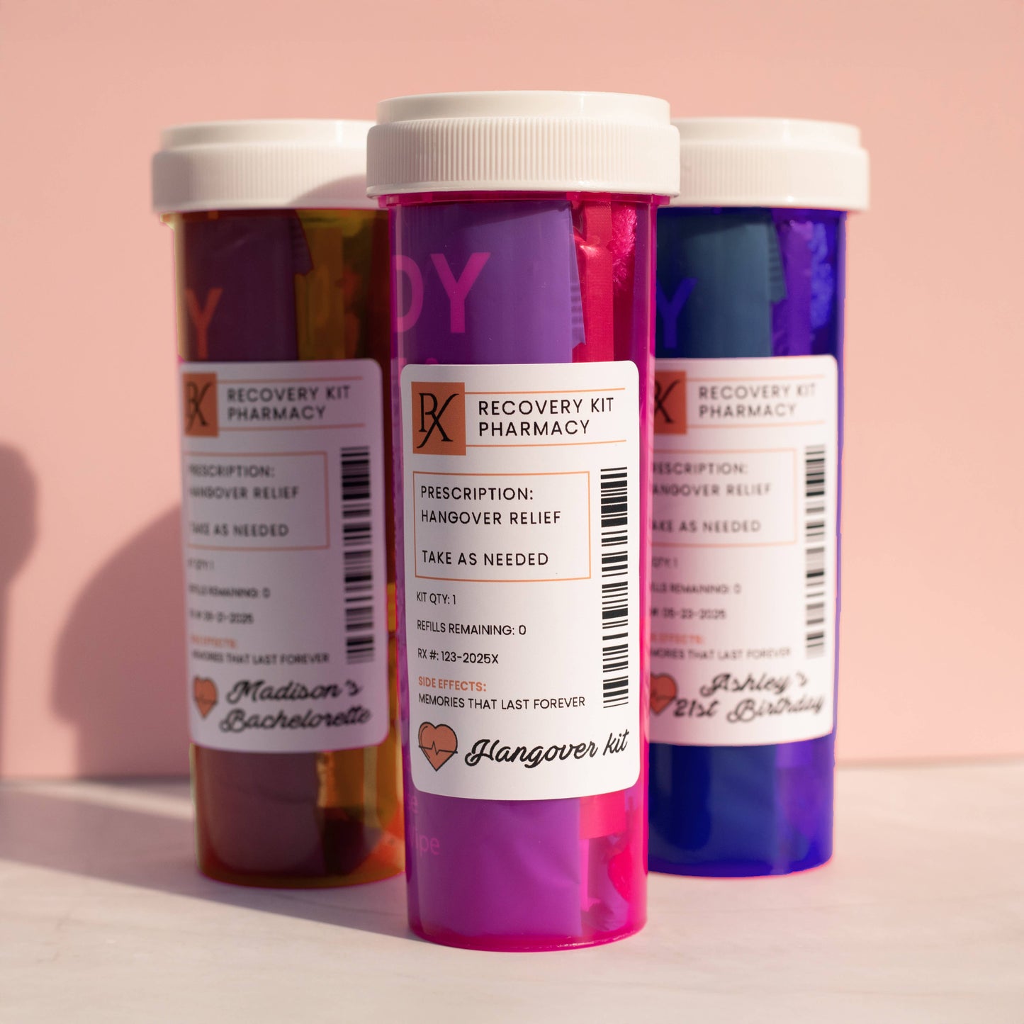 Prescription Bottle Hangover Kits