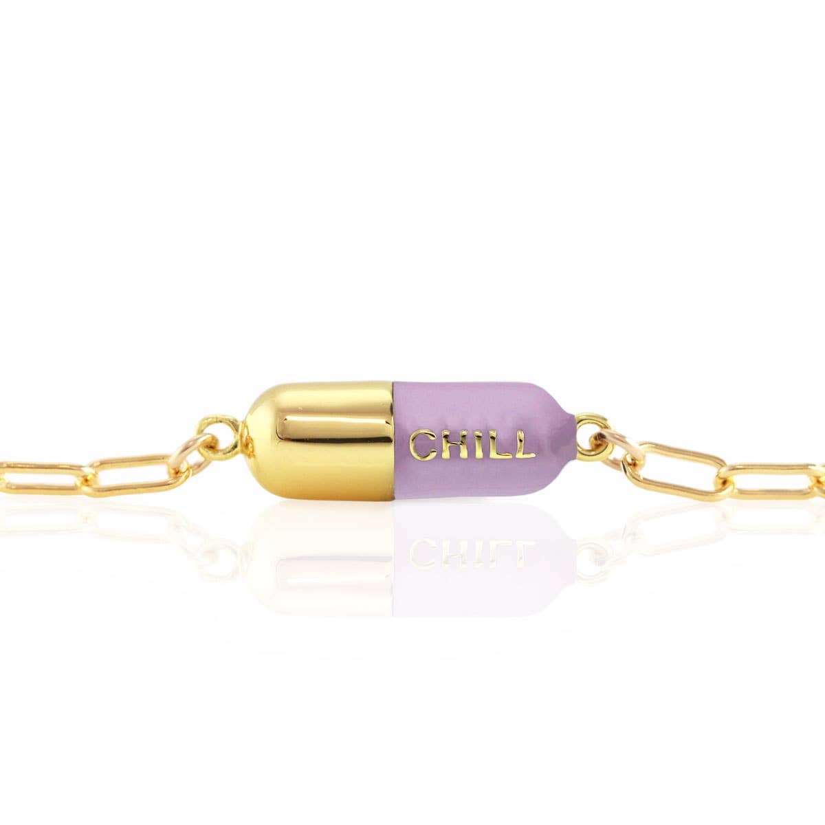 Chill Pill Charm Bracelet 18K Gold Vermeil