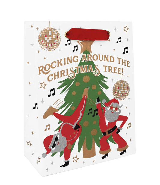 Rockin' Santa Medium Gift Bag