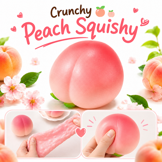 Peach Crunch Squishy - Soft & Stretchy ASMR Fidget Toy