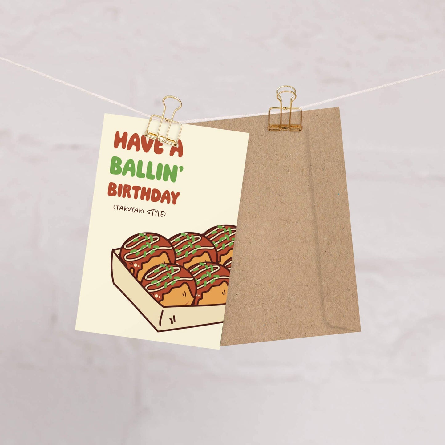 Have a Ballin' Takoyaki Birthday | Funny Japanese Asian Greetings Cards