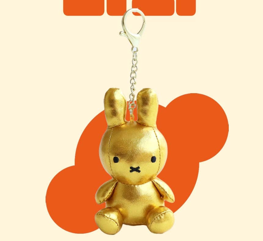 Miffy Keyring Plush Dolls Glow-in-the-Dark, Silver, Gold