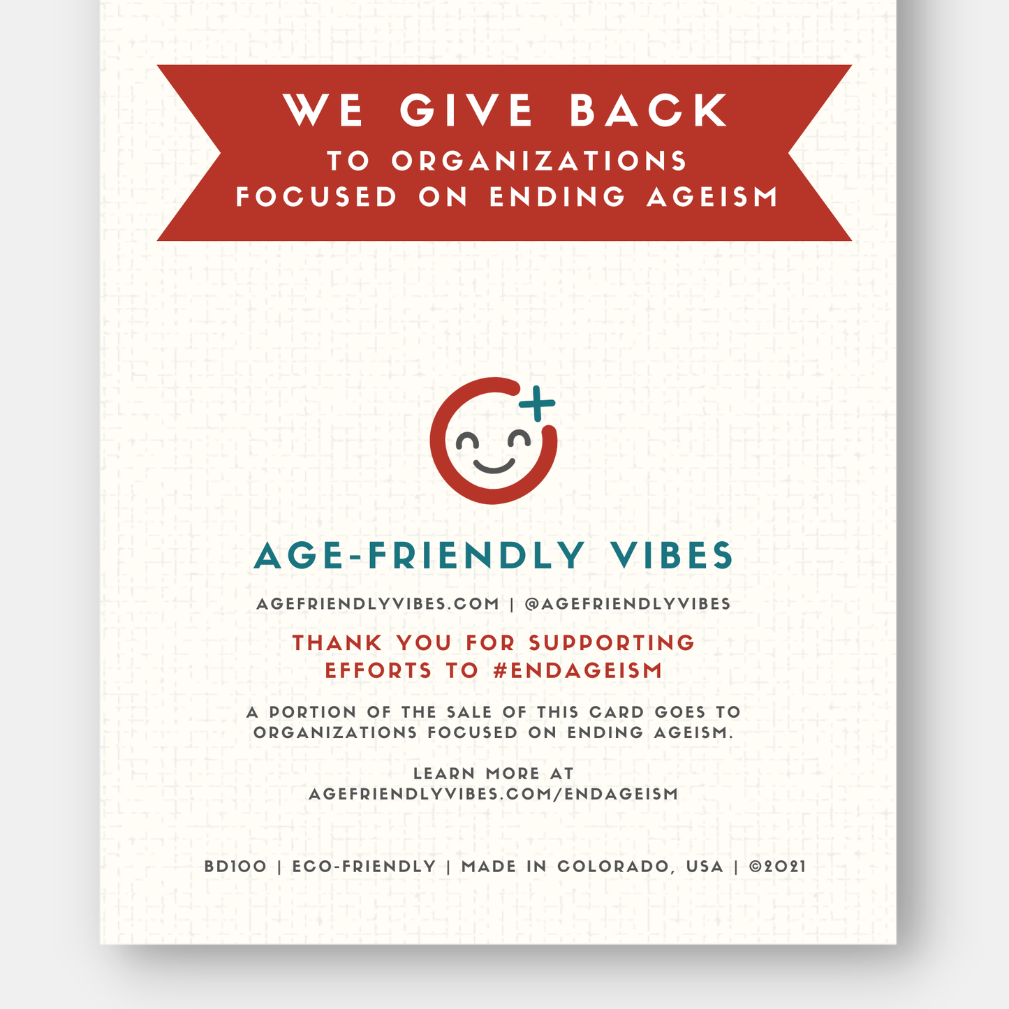 Make Your Years Count,  Age-positive Birthday Card