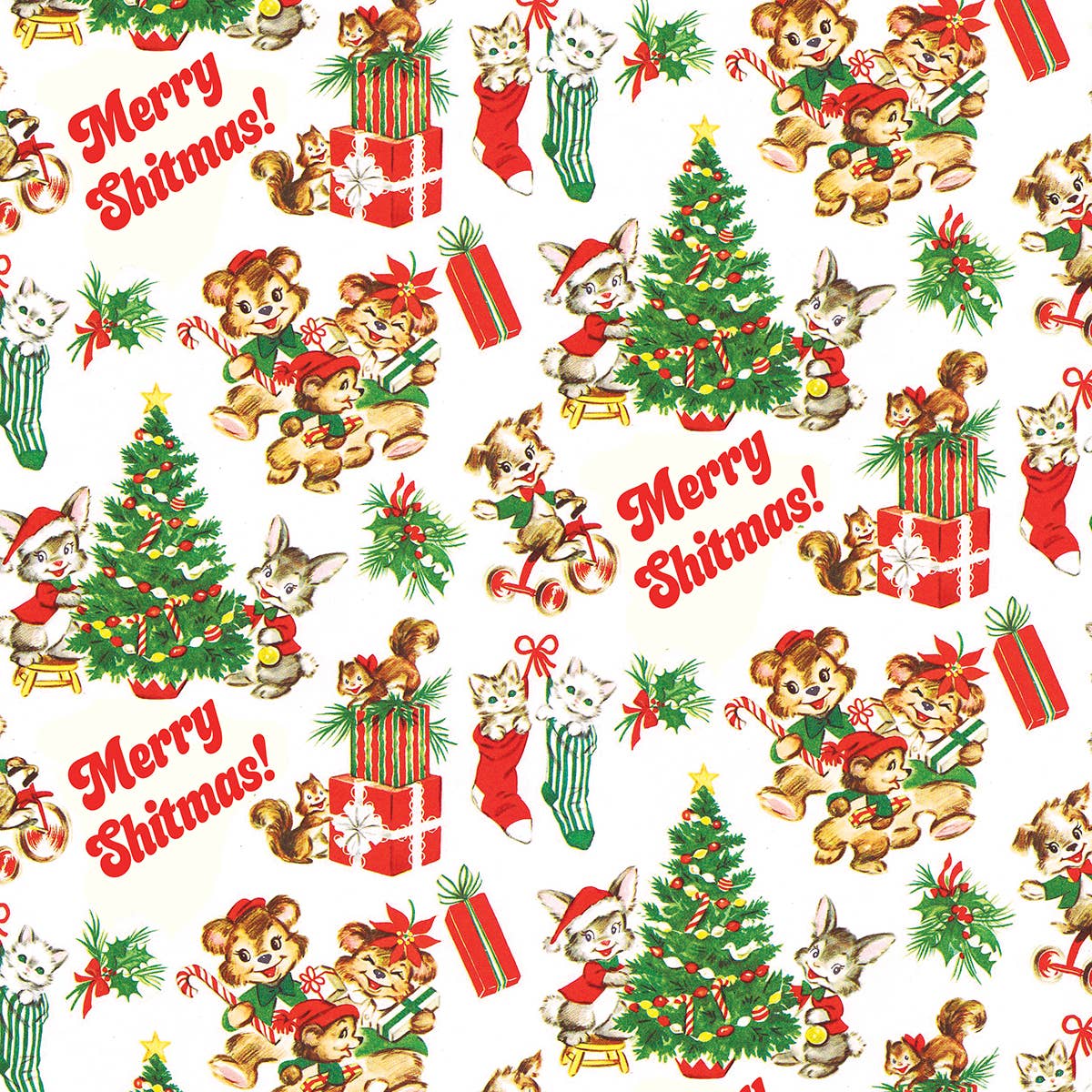 Merry Shitmas! Gift Wrapping Paper (Single Sheet)