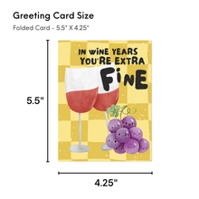 Load image into Gallery viewer, Anniversary Funny Sarcastic Wine Greeting Card (Extra Fine)
