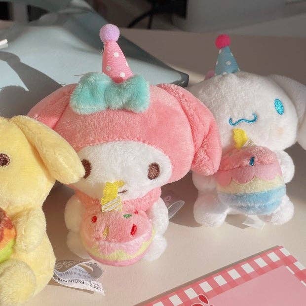 Limited ! Sanrio Party Celebrate Plush Keychain - 13cm