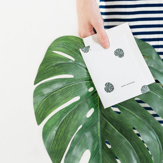 Philodendron Birthday Greeting Card
