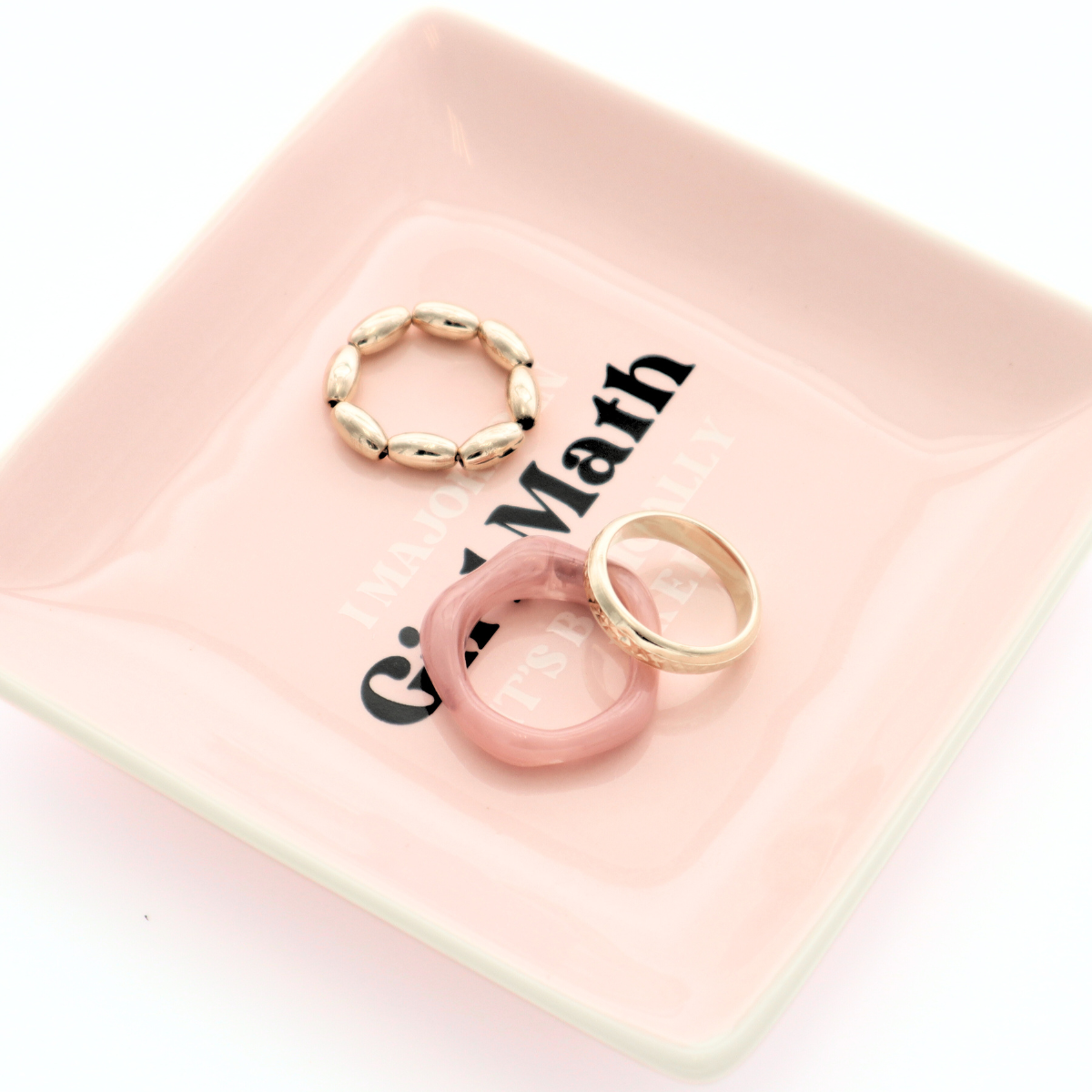 Square Trinket Tray I Majored In Girl Math