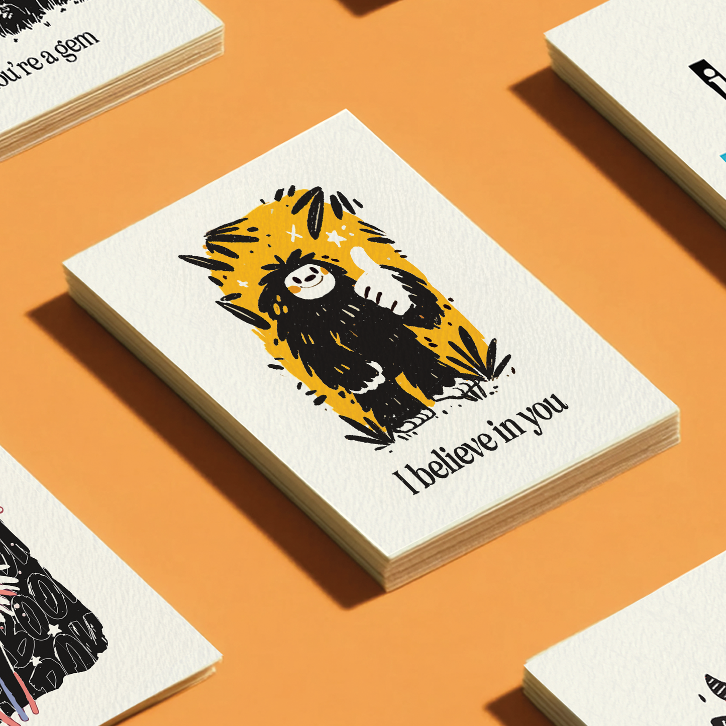I Believe in You, Bigfoot - A2 Encouragement Greeting Card