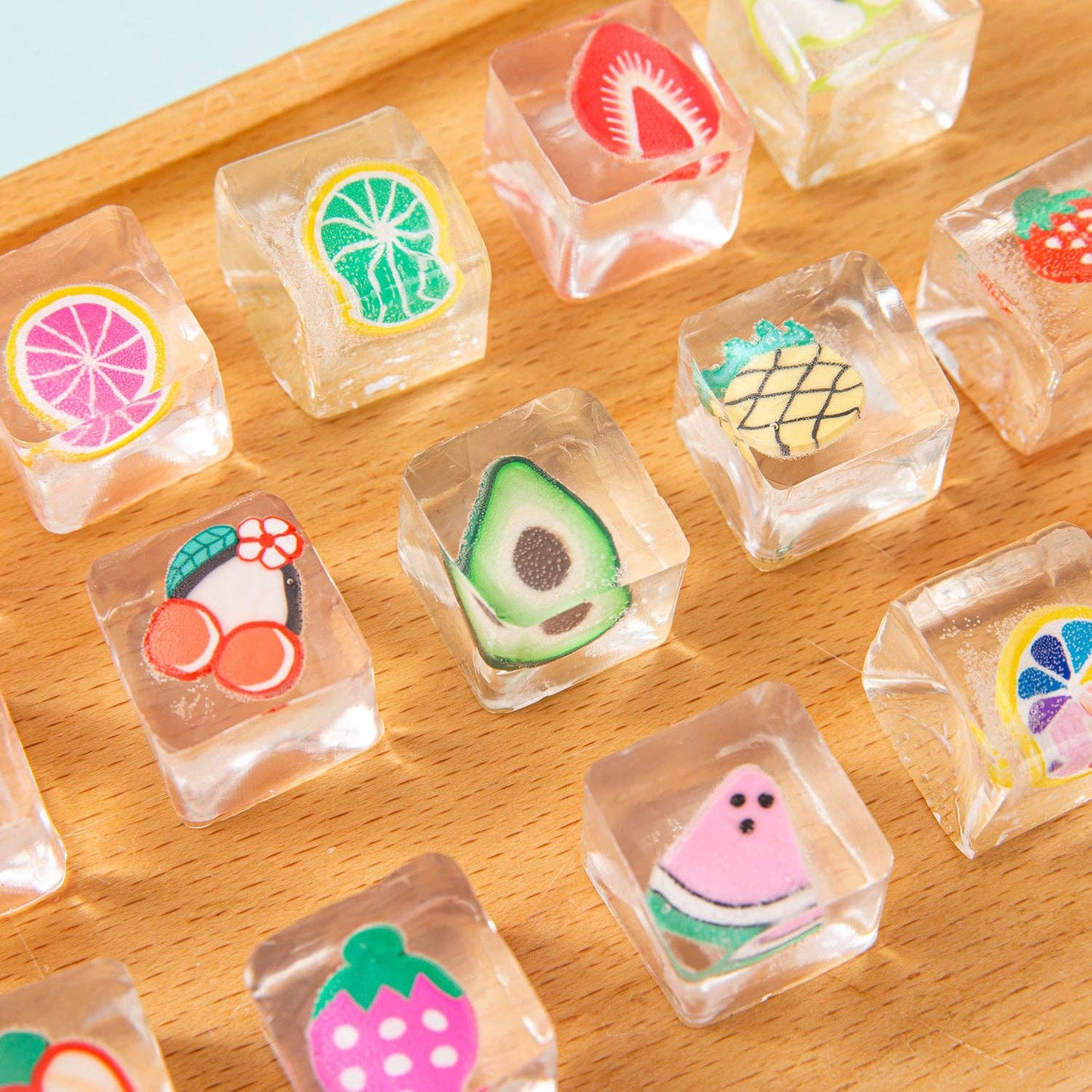 Fruit Ice Cube Squishy Slow-Rising Stress Relief Toy