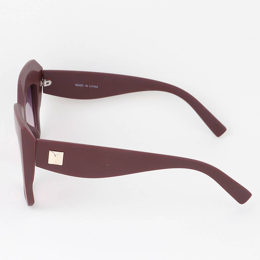 Bulky Matte Cateye Sunglasses