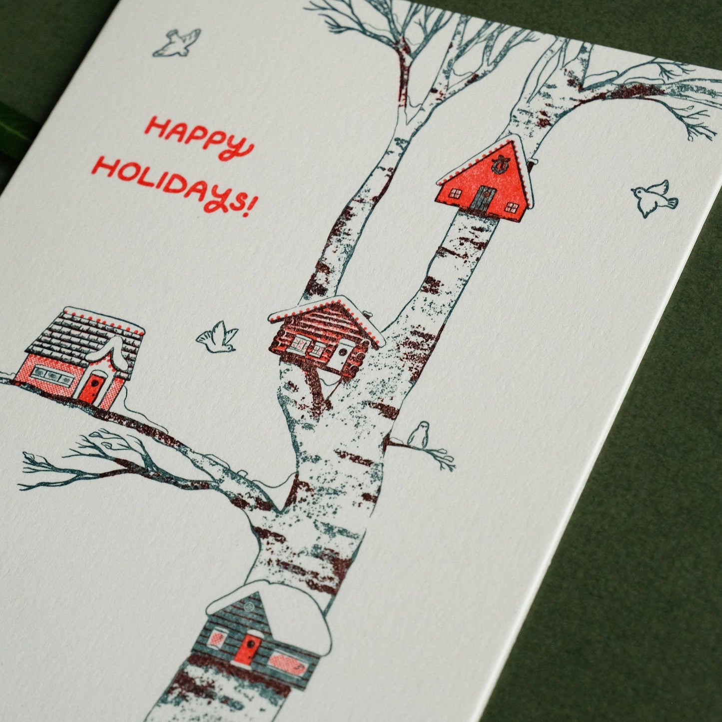 Birdhouse Holiday | Letterpress Card