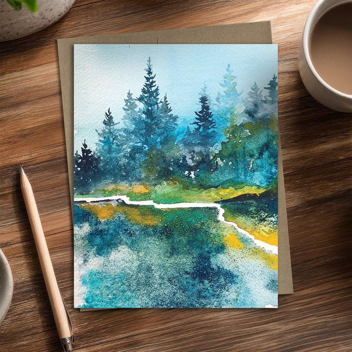 Lakeshore Forest Blank Notecard