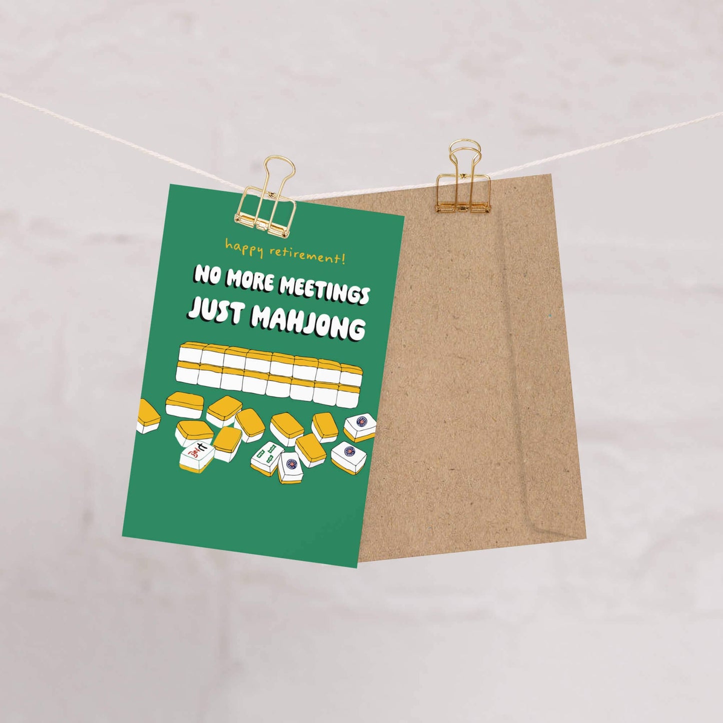 Just Mahjong Funny Retirement Cards | Chinese Game Tile Greetings