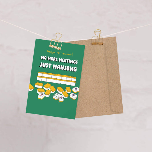 Just Mahjong Funny Retirement Cards | Chinese Game Tile Greetings