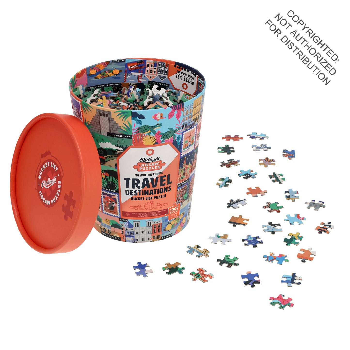 50 Awe-Inspiring Travel Destinations Bucket List 1000-Piece Puzzle